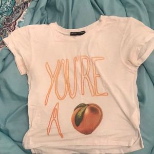 Rare Brandy Melville You’re a Peach Crop Top
